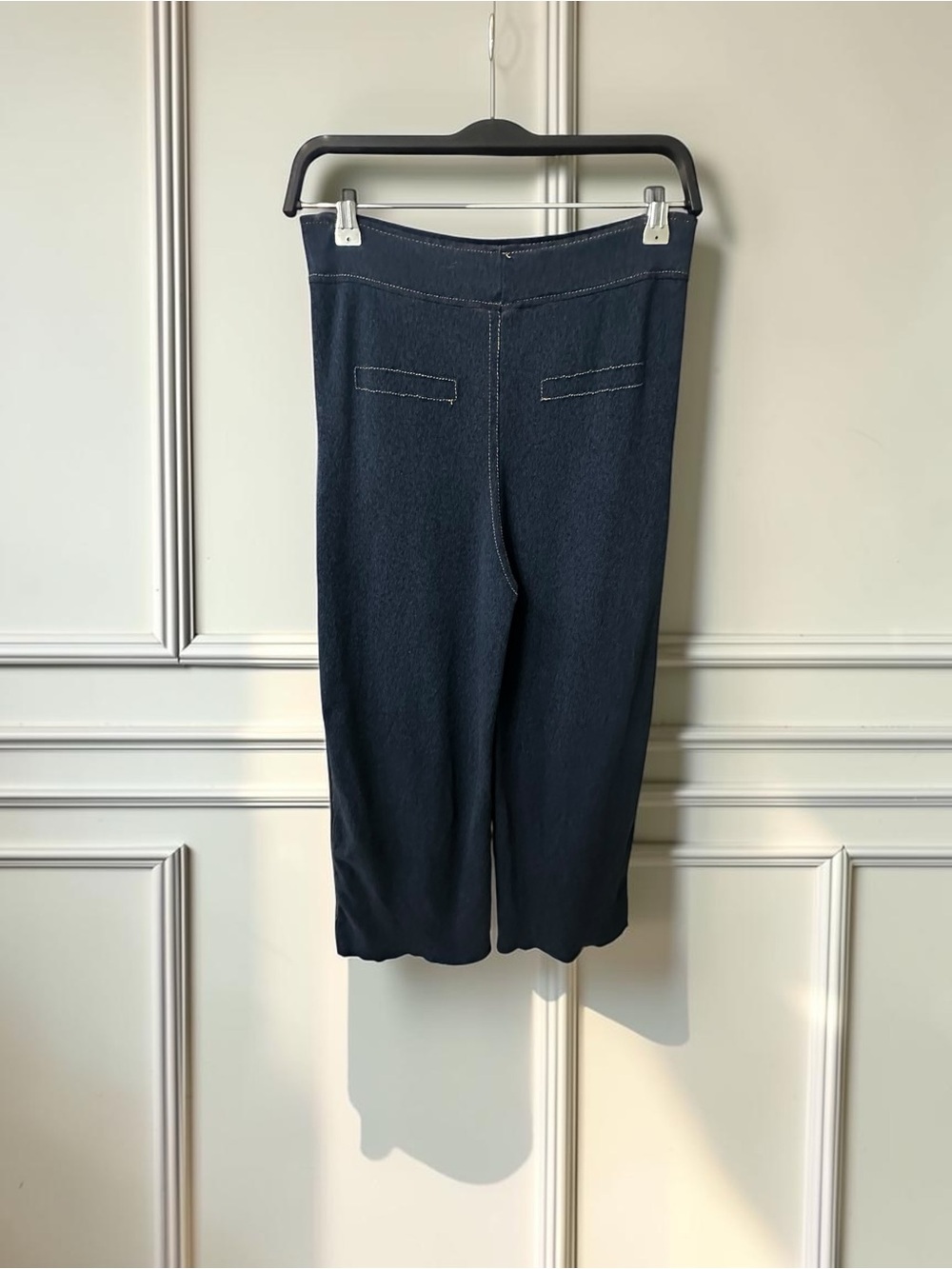 Zara High Rise Wide Leg Knit Pull On Pants.
Denim Blue. Size : Small - Picture 3 of 11